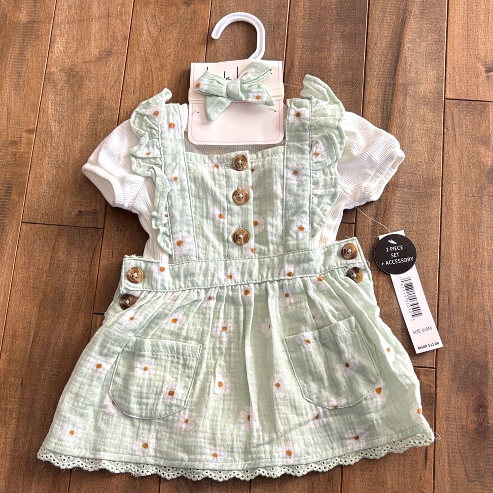 Nicole Miller Mint Green Kids Casual Dress